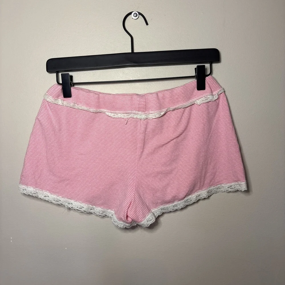 Juicy Couture 3-Piece Pajama Loungewear Set Shirt Shorts Pants Lace Trim Small - Picture 7 of 11